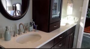 New marble Bathroom counters